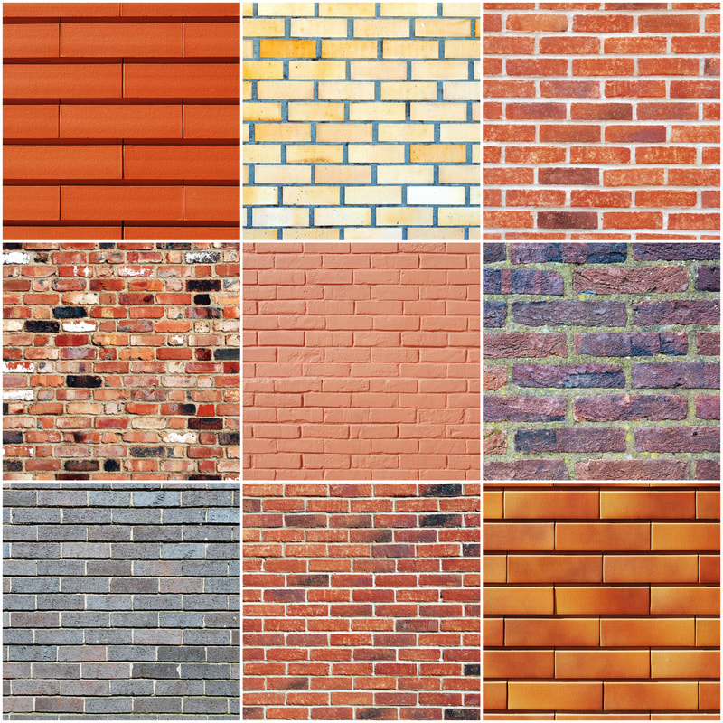 types of brick colors and textures