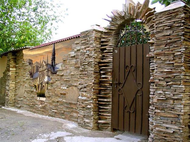 unique stone fence